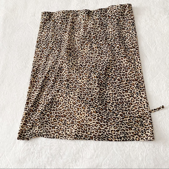 Shein Leopard Print Ruched Skirt & Top - Picture 6 of 9